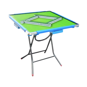 Mahjong set with foldable table
